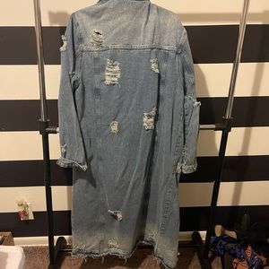 Long jean jacket